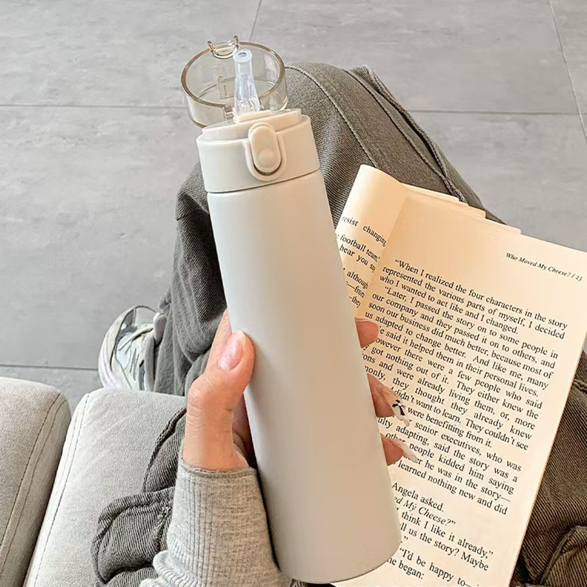 云朵小姐迷你保温杯女带吸管简约水杯小巧便携304不锈钢学生杯子