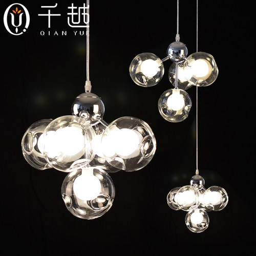 泡泡球玻璃床头吊灯现代简约