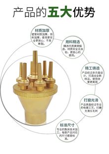 全铜304不锈钢中心直上喷头集流直上喷头水景景观庭院假山喷头