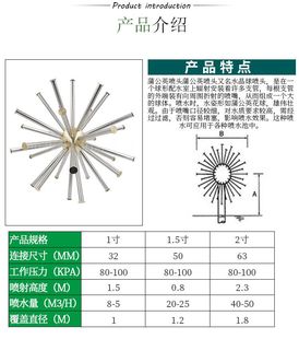 蒲公英喷头喷水池水景景观造型水喷泉喷头1寸2寸 水晶球喷泉喷头