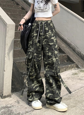 迷彩工装裤女韩版春秋