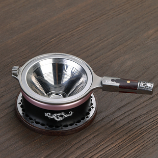 大马士革钢创意茶漏304不锈钢过滤网茶叶滤茶器网架茶隔茶具配件