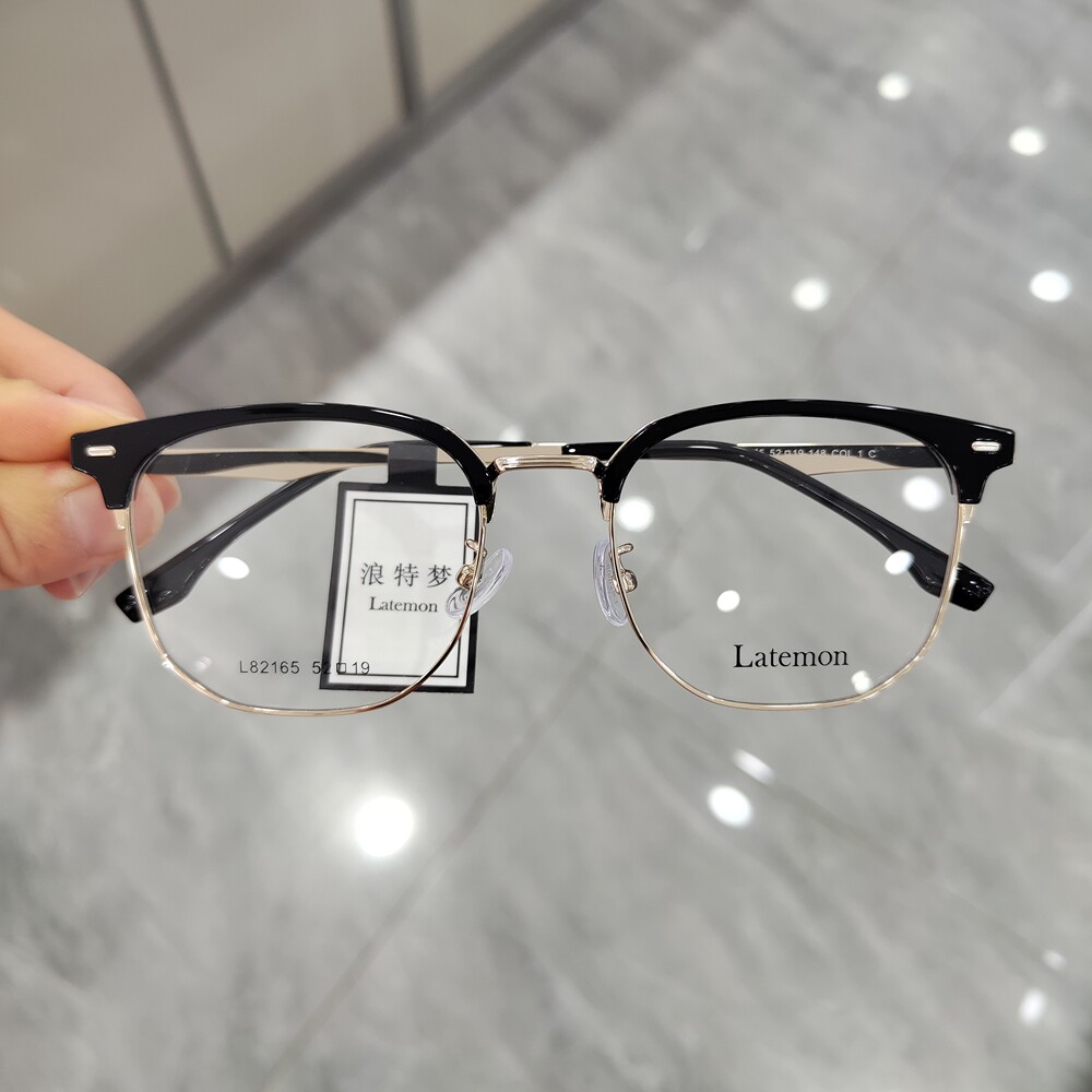 浪特梦L82165商务眼镜架方型眉毛框L82165潮男近视眼镜框可配镜片