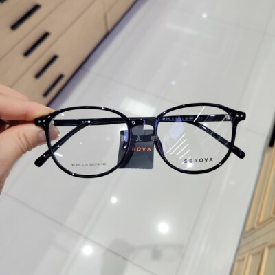SEROVA施洛华冬新品TR90镜架男超轻复古黑框女潮近视防蓝光SF890