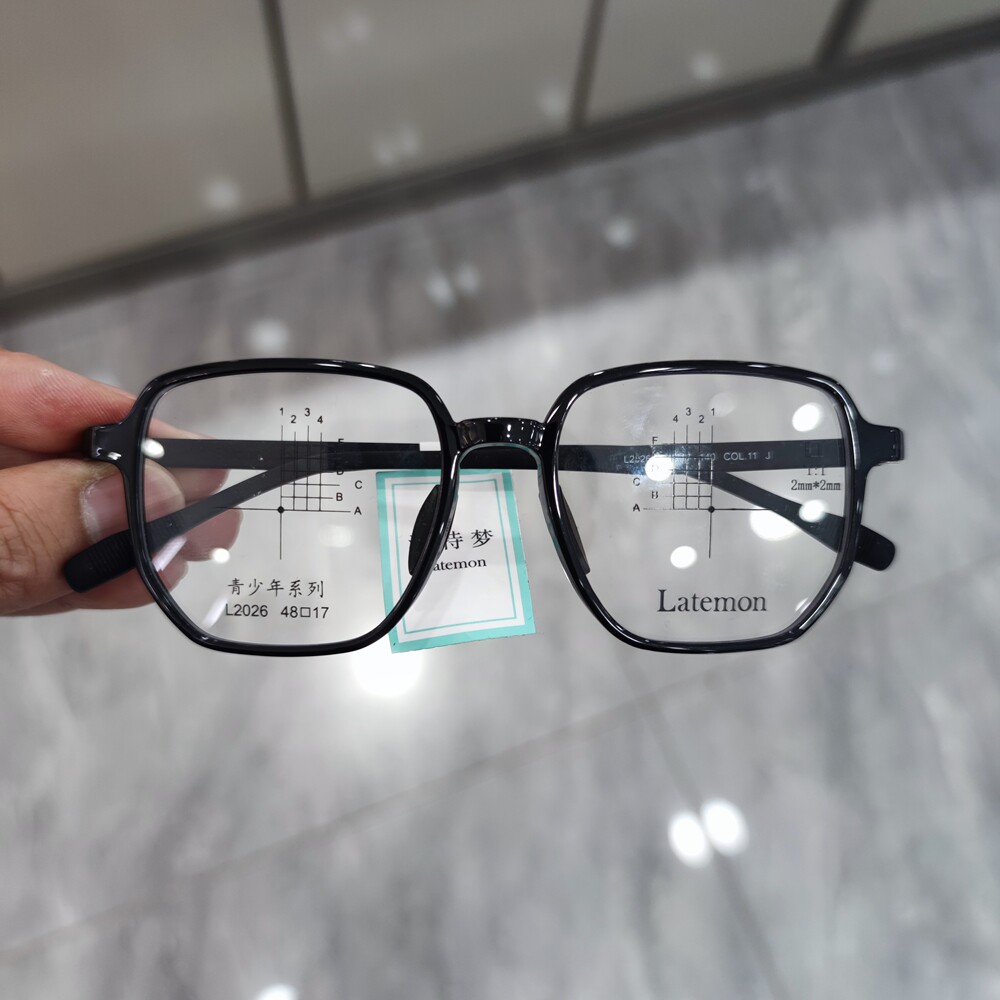 latemon浪特梦镜框男近视女超轻多边大框青少年学生镜架l2026