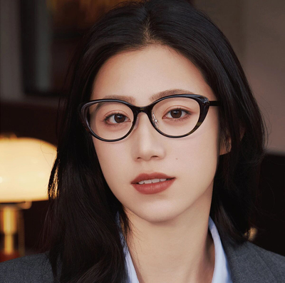 浪特梦M系列L6306翼式哥特风复古时尚猫眼TR框钛腿可配近视度数