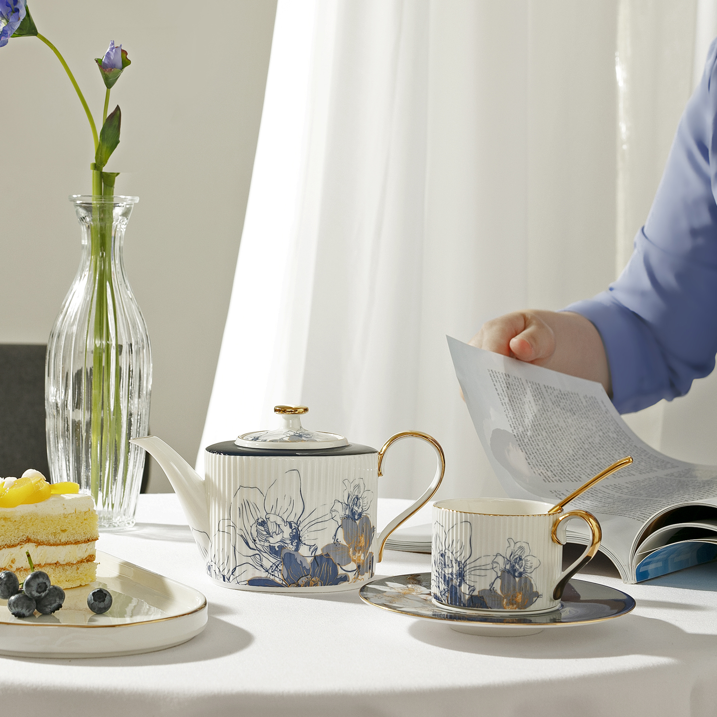 华光国瓷骨瓷咖啡套装礼盒装罗马