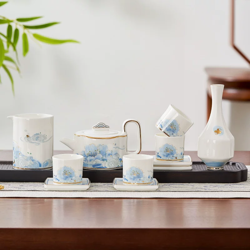 华光 Tea set, high-end gift box, Chinese style, light luxury style