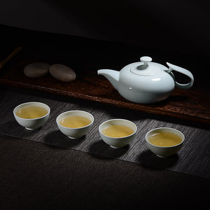 华光国瓷青瓷功夫茶具套装高档整套家用办公茶壶茶具送礼亭峰翠山