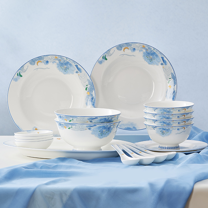 華光國瓷骨瓷餐具套裝輕奢送禮