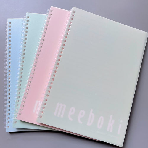 晨光meeboki软线圈笔记本不硌手A5本纯色螺旋本B5横线双倍速滑