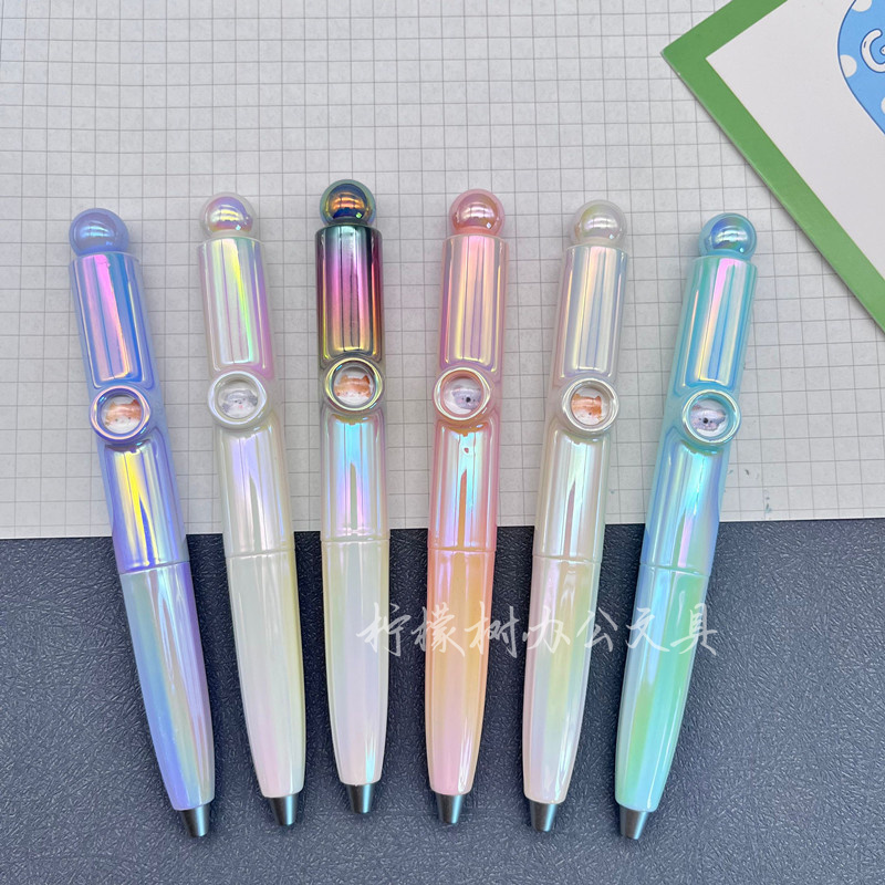 禾硕815小小动物去哪里按动趣味高颜值0.5低重心ST双珠刷题笔