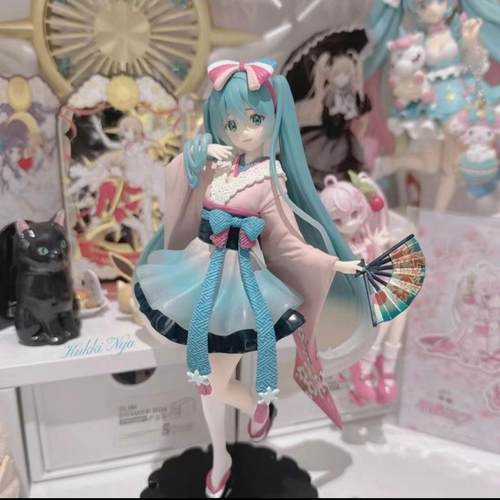初音未来手办和服樱花初音景品