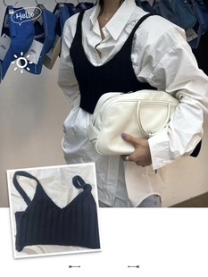 2025东大门冬季 百搭刚需要叠穿加分吊带针织马甲 新款