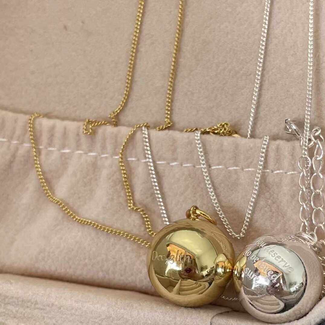 韩国东大门含金吊坠圆球设计简约网红款轻奢冷淡高级风有球必应款