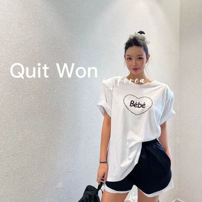 韩版设计感小众纯色百搭休闲T恤