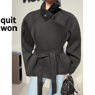 2026东大门芝麻酥酥绒系列高级显瘦气质可收腰多穿法大衣