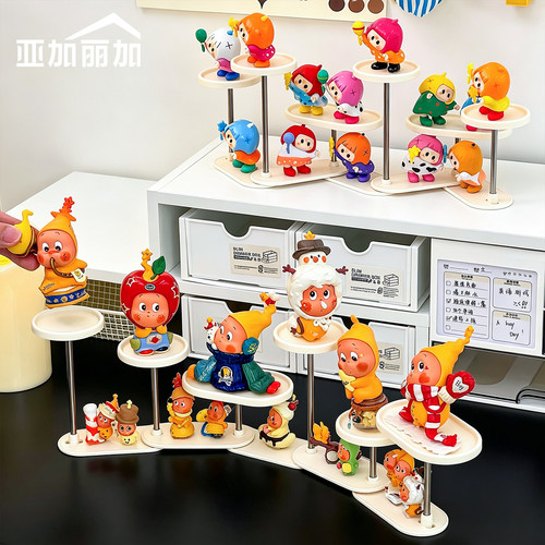 阶梯式旋转盲盒收纳展示架