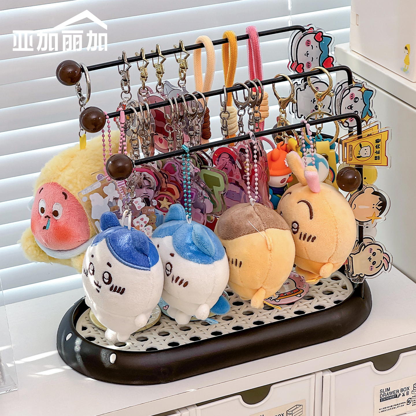 大容量多层钥匙扣展示架