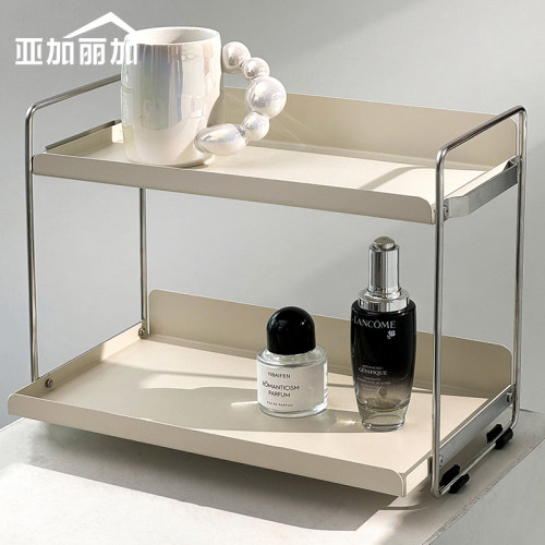 铁艺加宽化妆品收纳架