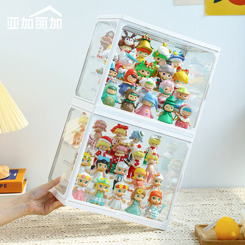 玻璃可叠加盲盒收纳展示架图片