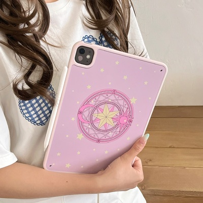 粉色小樱五角星苹果适用iPad保护壳25年air7/6代pro11无盖10代10.9寸10.2寸10.5女款防摔平板套可磁吸笔air4