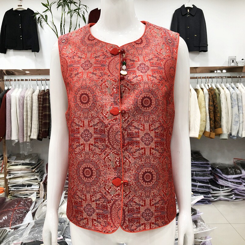 卓尚ZS26A-0268 国风马甲女2026春季新款洋气新中式坎肩盘扣马夹