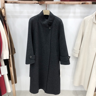 秋水兰熙825173 高档双面呢羊绒大衣冬季新款韩版气质羊毛呢外套