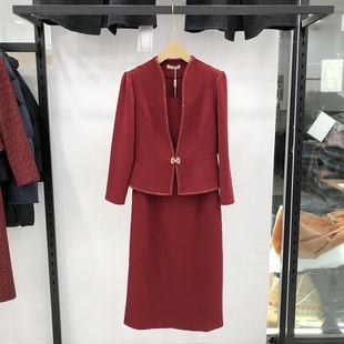 高级感喜婆婆婚宴礼服女显瘦2026春季新款洋气妈妈敬酒服连衣裙