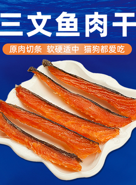 COMA自制宠物三文鱼肉干100g 宠物幼犬泰迪萨摩柯基狗狗零食美毛