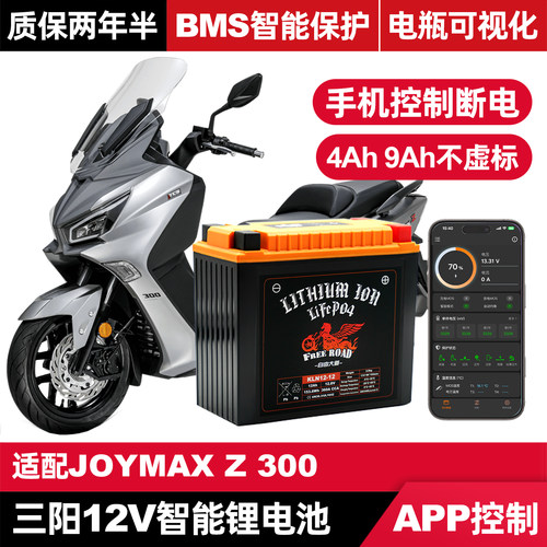 自由大道适用三阳摩托车锂电瓶