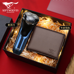 Septwolves ví nam 2021 mới lớp trên cùng ví da nam da bò quà tặng sinh nhật cho bạn trai Ngày lễ tình nhân ví nam cao cấp ví nam da cá sấu