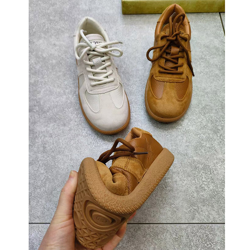 复古厚底德训鞋女休闲深口单鞋百搭系带板鞋春秋真皮低跟运动女鞋,女鞋,德训鞋,淘宝优惠券,粉丝福利购,淘宝优惠卷