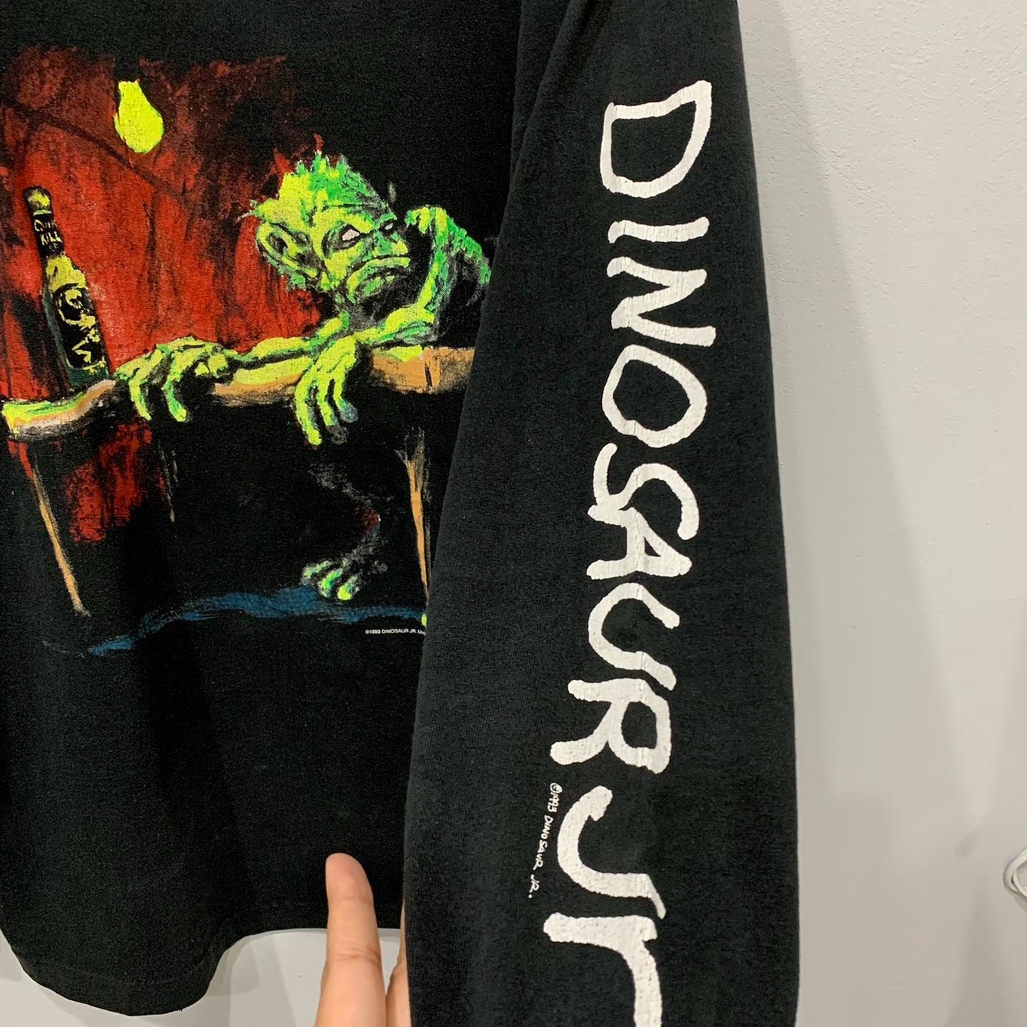 240g！罕见另类摇滚乐队！1993 Dinosaur Jr Vintage重磅长袖T恤 服饰配件/皮带/帽子/围巾 防晒腿套 原图主图