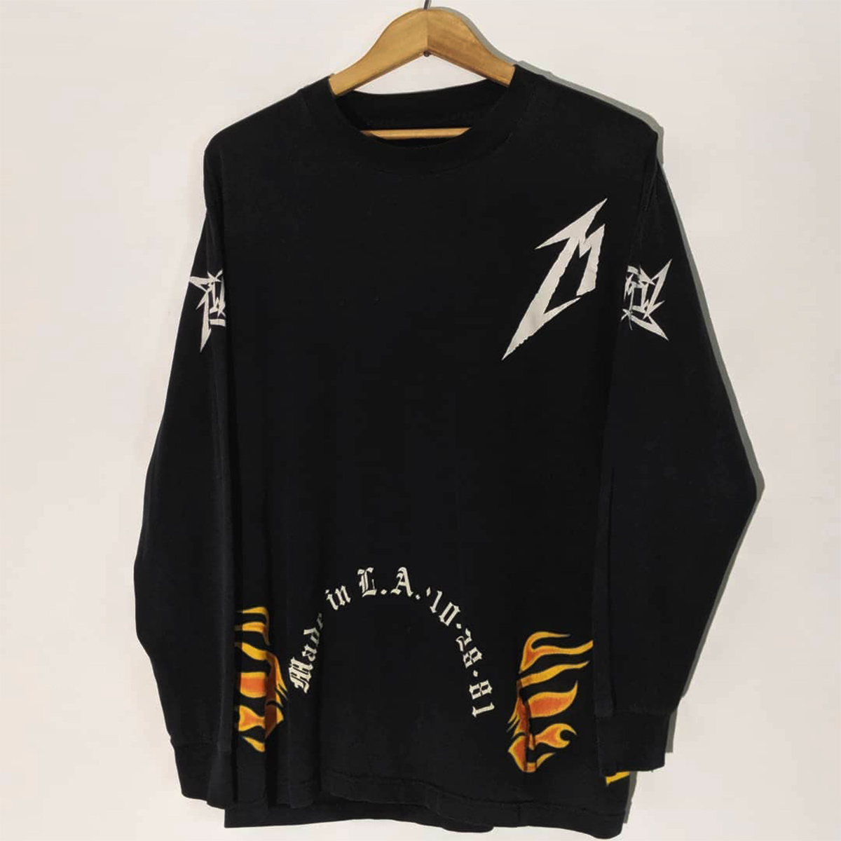 240g！极其罕见！Metallica 旧金山巡演重磅破坏vintage长袖T恤