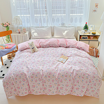 100%全纯棉被套学生宿舍被罩双人