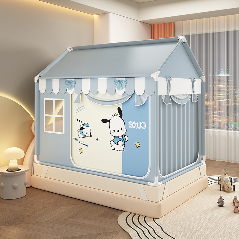 小房子式蚊帐加厚加密帐纱防摔遮光帘双层儿童婴儿防掉床帐篷全底
