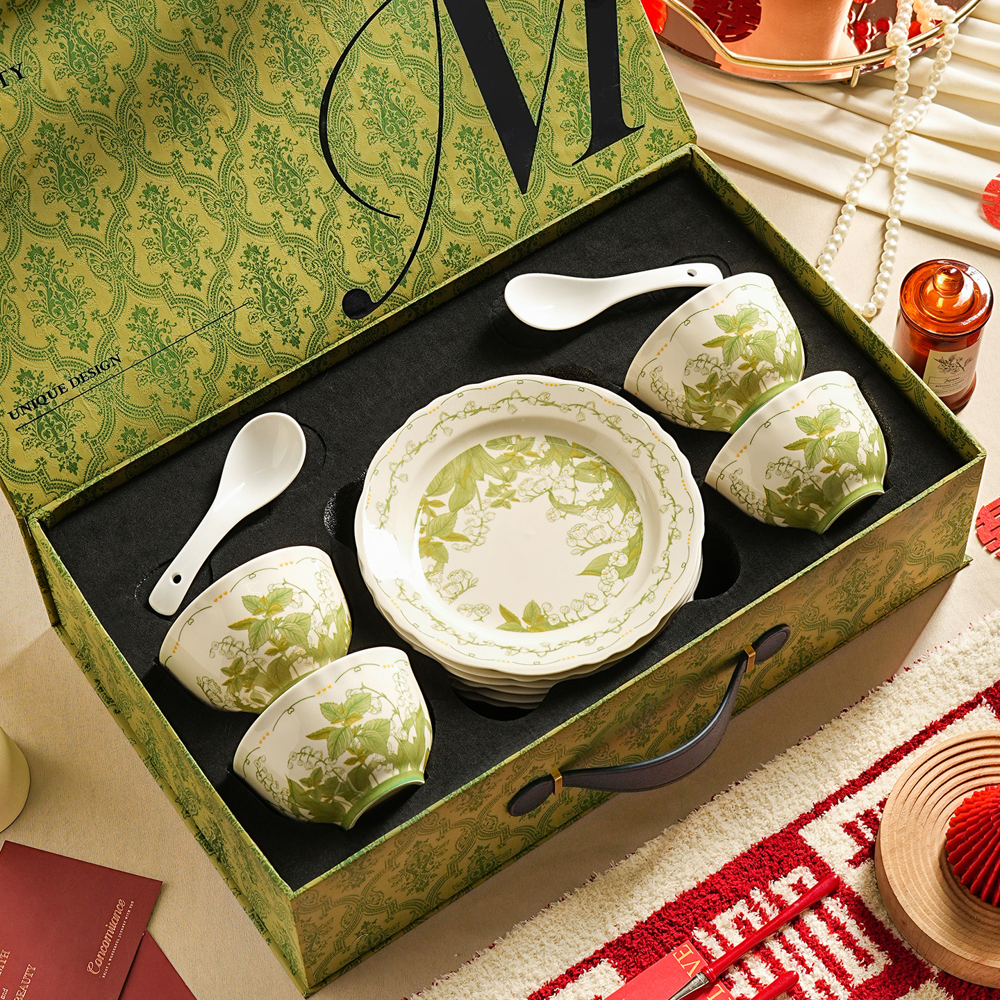 陶瓷餐盘子餐具套装碗家用2025新款高颜值结新婚礼物乔迁新居礼盒