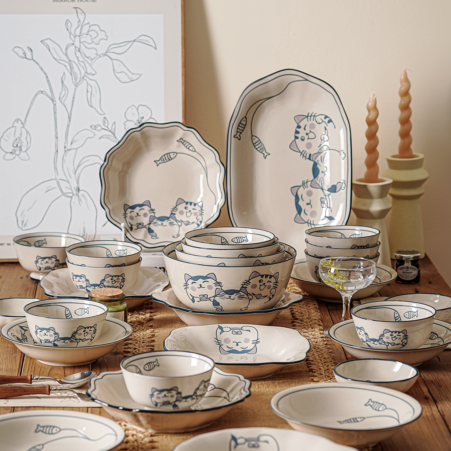 乔迁新居结婚订婚新婚礼物送新人高级实用送闺蜜礼品碗盘餐具套装