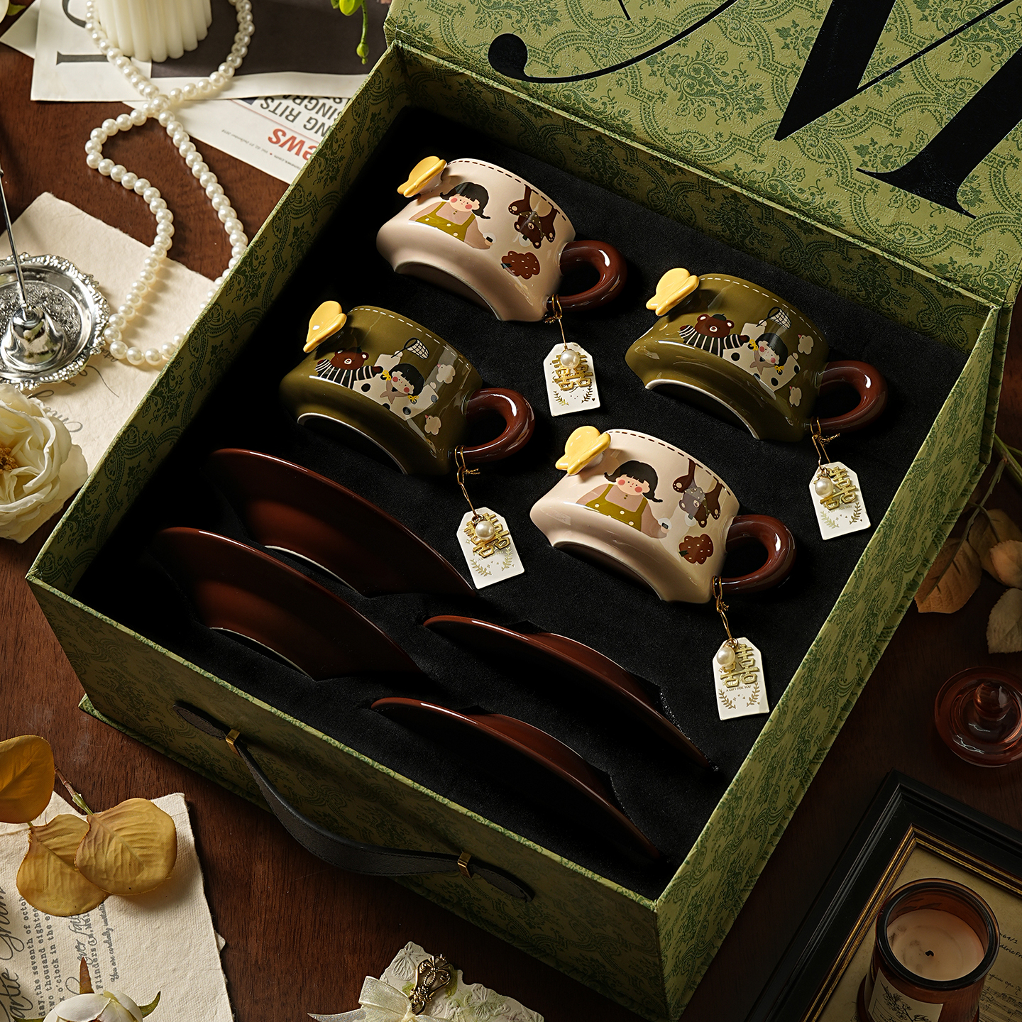 咖啡杯碟套装高档精致陶瓷咖啡杯子下午茶具茶杯礼盒乔迁新居礼物