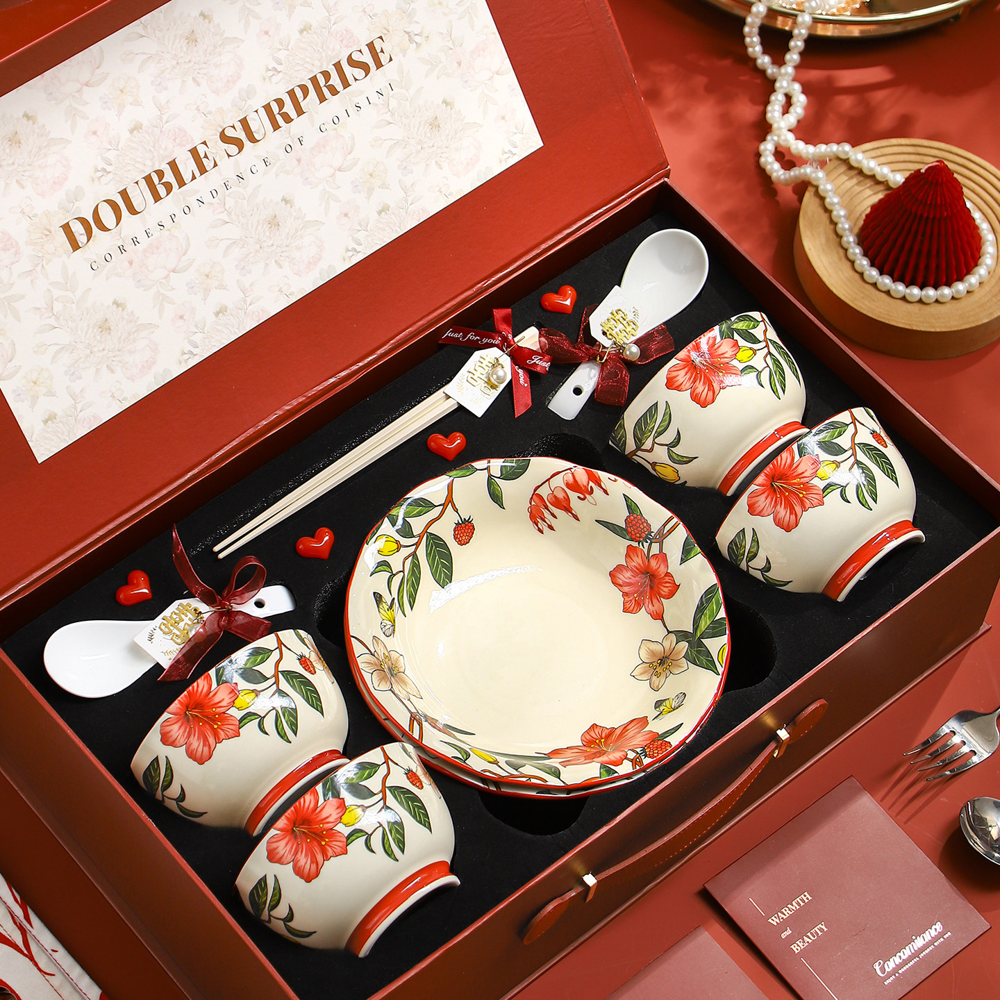 碗家用2026新款高颜值陶瓷碗具碗筷碗碟碗盘餐具套装结婚新婚礼物