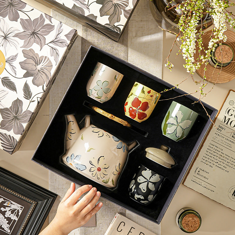 陶瓷冷水壶凉水壶家用大容量生日结婚乔迁新居礼物茶壶水具套装