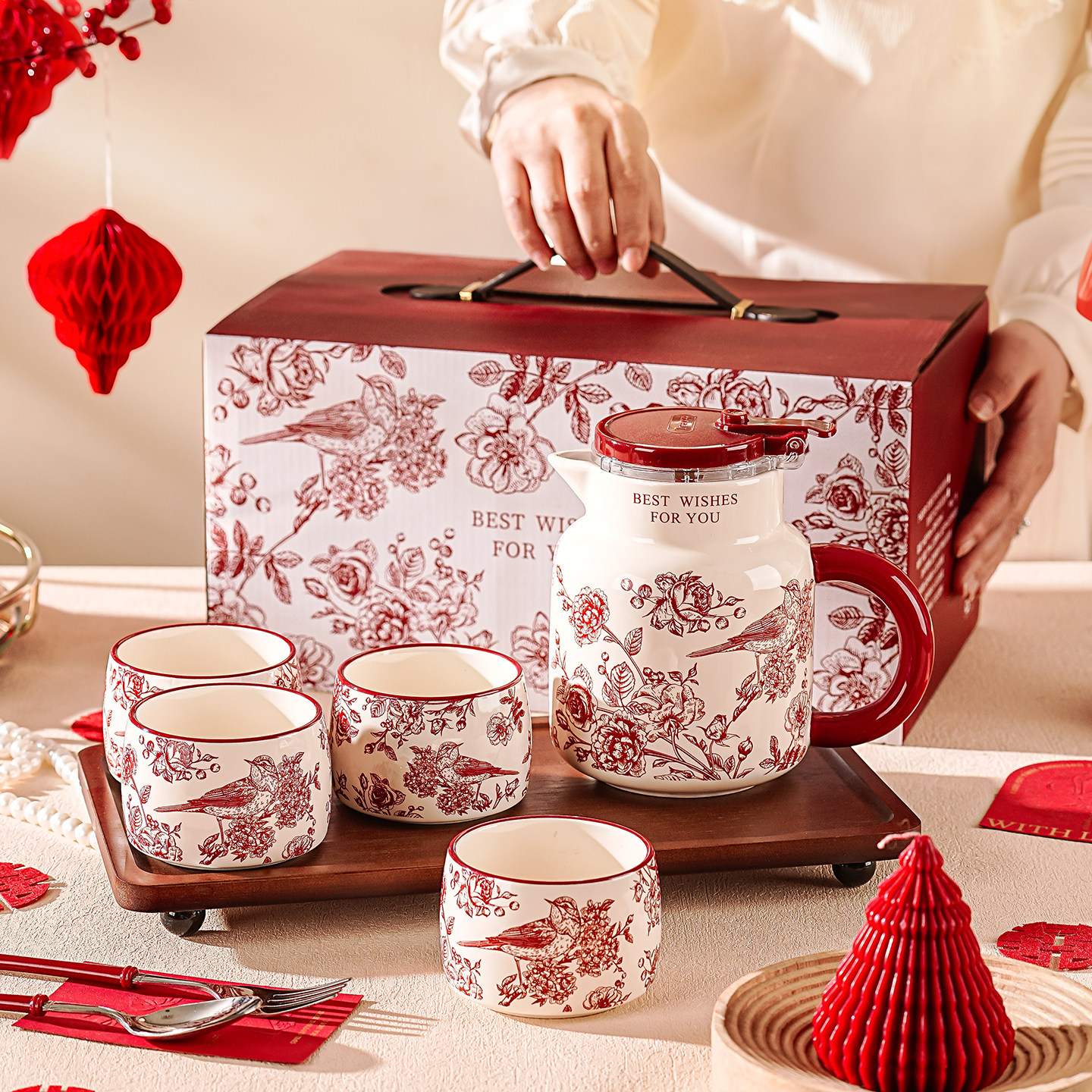 新婚礼物送新人高级实用新人结婚礼物送新娘闺蜜女生乔迁水具套装