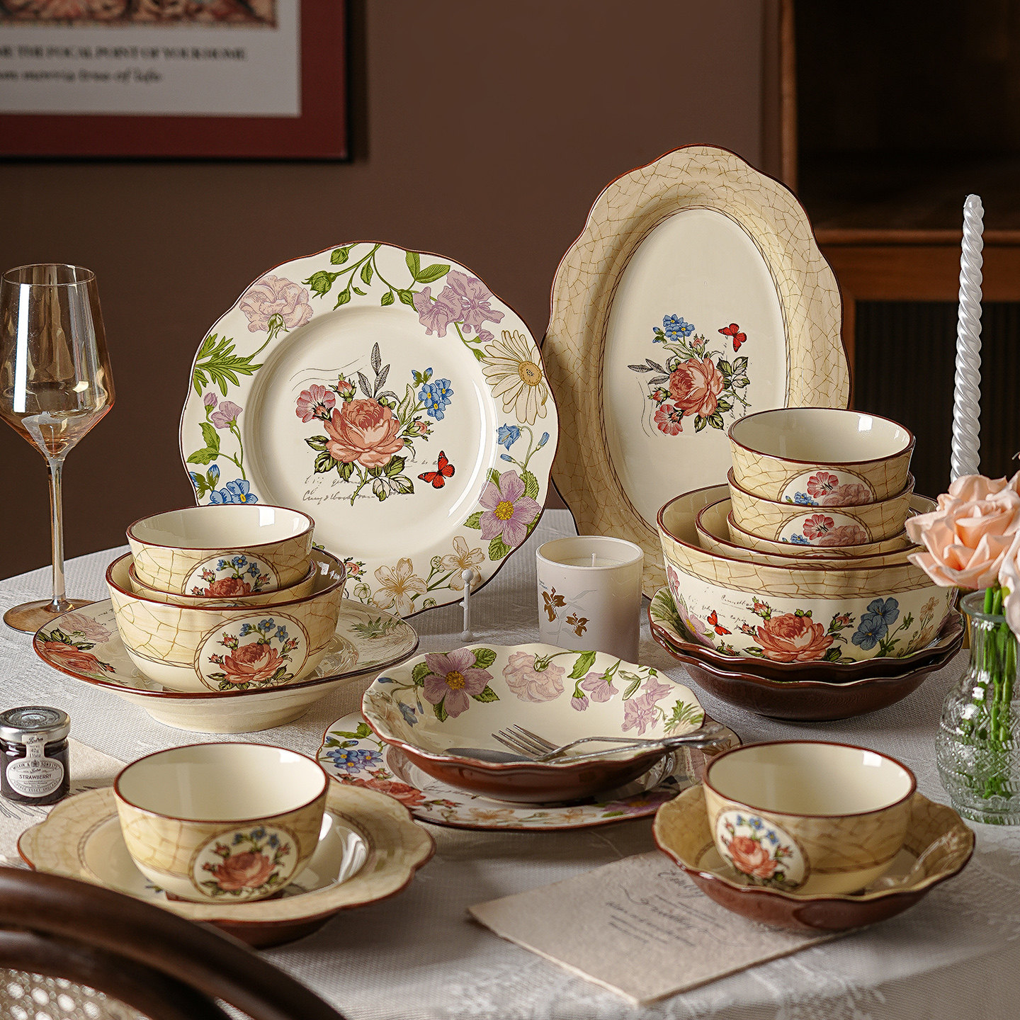 陶瓷碗家用2026新款餐具套装碗筷碗盘套装乔迁新居新婚礼物盒,餐饮具,碗,淘宝优惠券,粉丝福利购,淘宝优惠卷