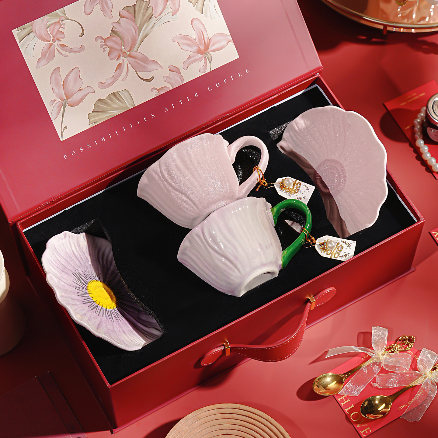 陶瓷马克杯礼盒咖啡杯套装高颜值咖啡杯结婚礼物生日礼物乔迁礼物