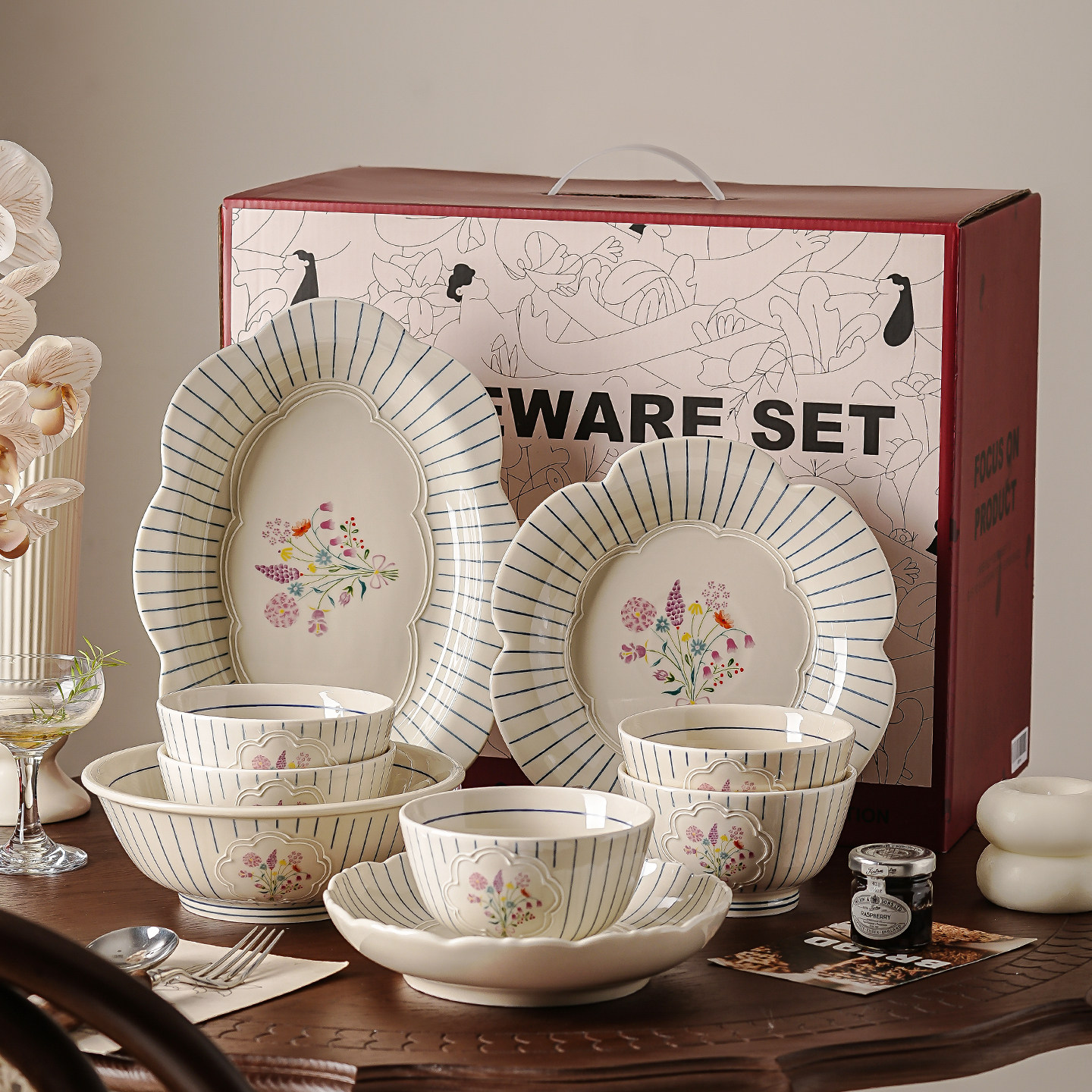 新婚礼物送新人高级感实用送闺蜜餐具套装送新娘结婚礼盒订婚礼物