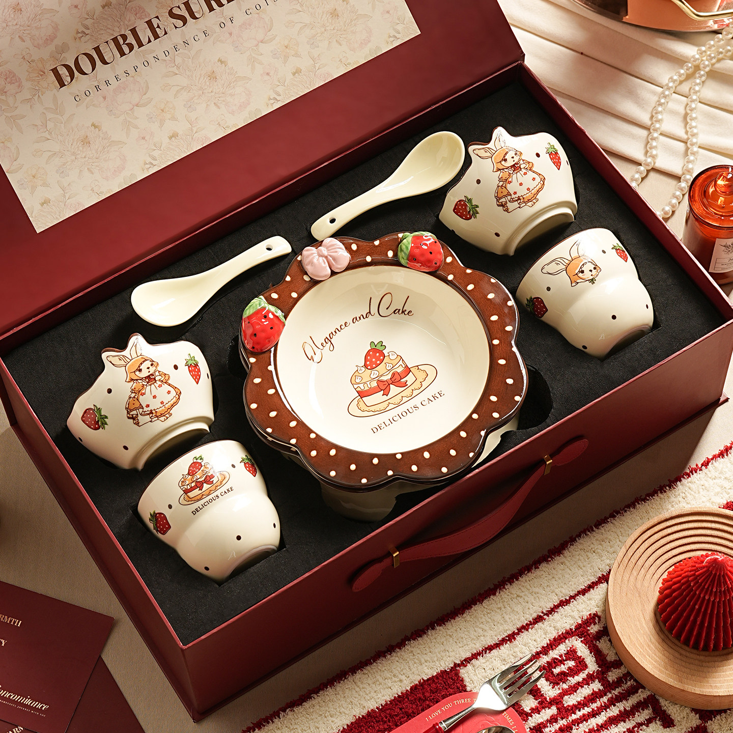 陶瓷碗具筷餐具套装碗家用2025新款高颜值结婚新婚礼物送新人礼盒