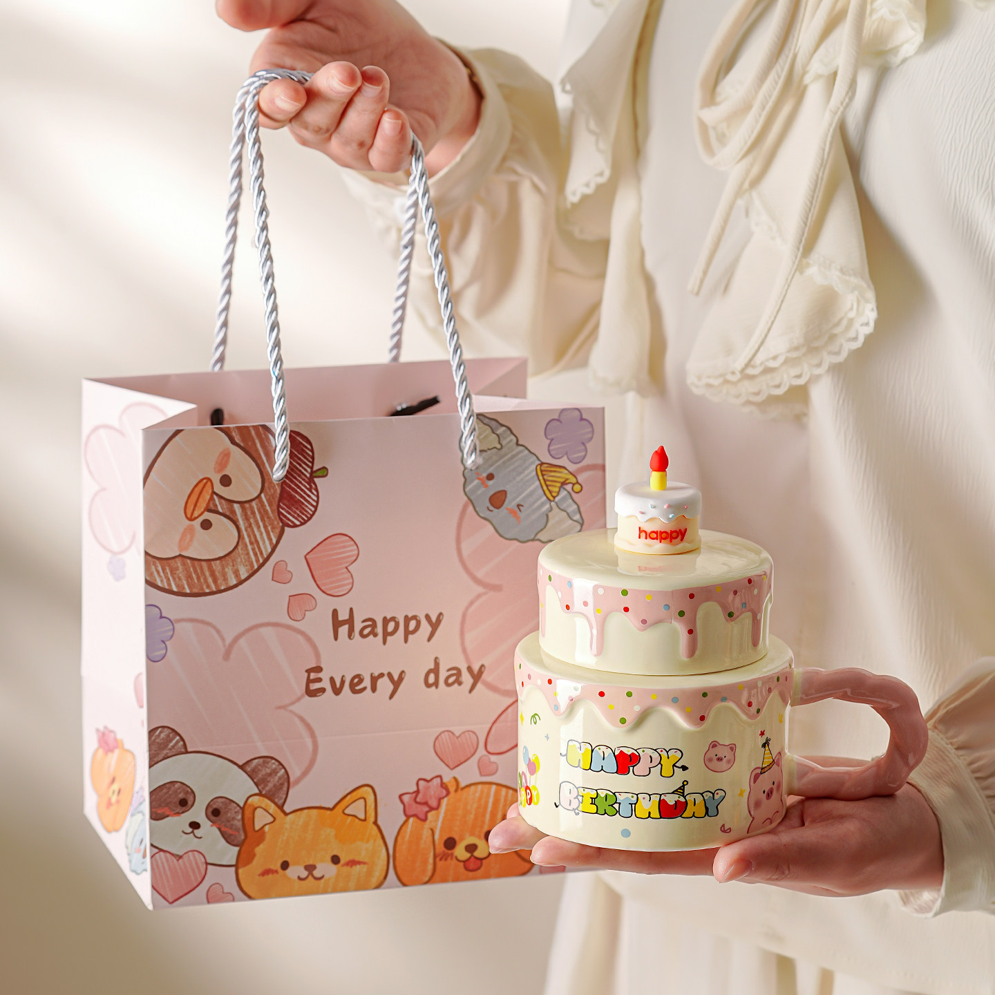 马克杯子家用喝水杯陶瓷杯超好看独特漂亮杯子高颜值生日礼物女生