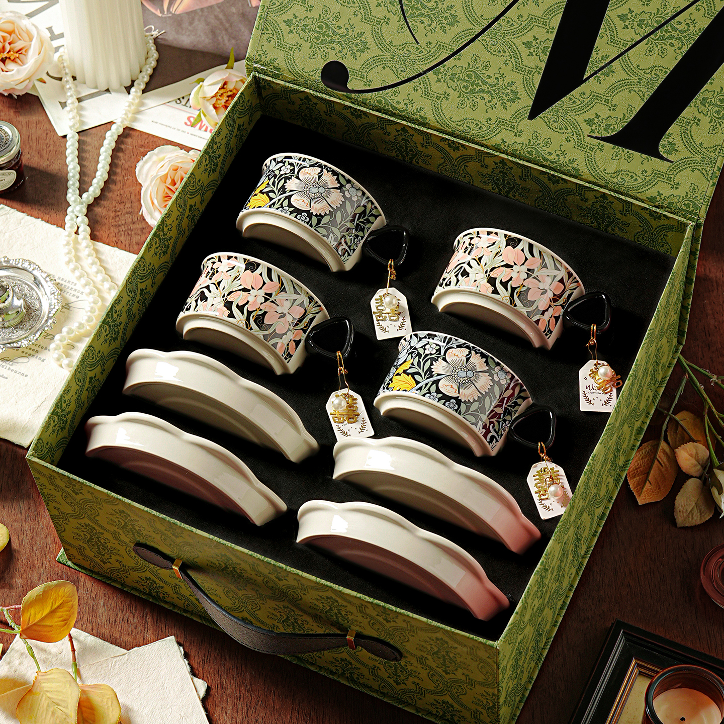 搬家乔迁新居实用礼物陶瓷复古咖啡杯子高档精致高级感轻奢高颜值