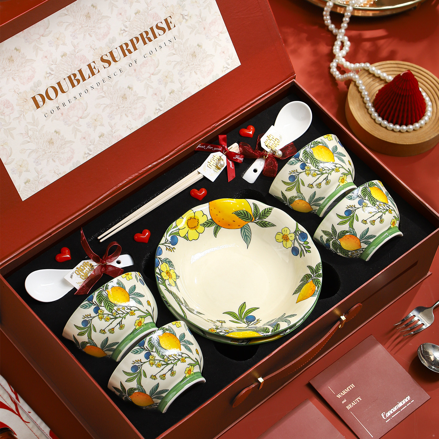 特别漂亮的碗家用2026新款高颜值陶瓷碗具碗盘碟餐具套装新婚礼物